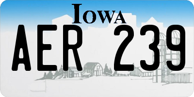 IA license plate AER239