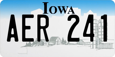 IA license plate AER241
