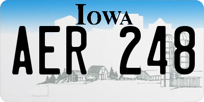 IA license plate AER248