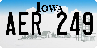 IA license plate AER249