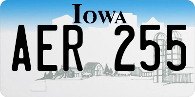 IA license plate AER255