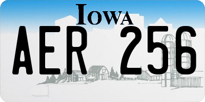 IA license plate AER256