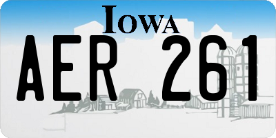 IA license plate AER261