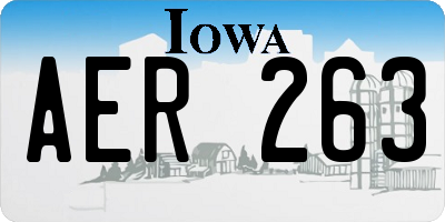 IA license plate AER263
