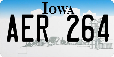 IA license plate AER264