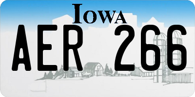 IA license plate AER266