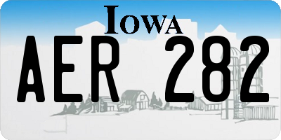 IA license plate AER282