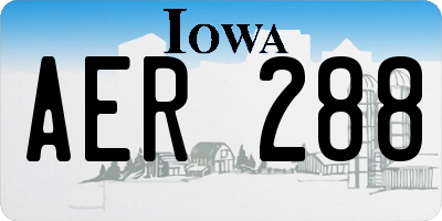 IA license plate AER288