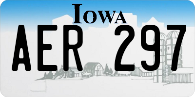 IA license plate AER297