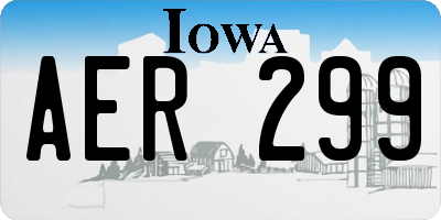 IA license plate AER299