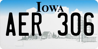 IA license plate AER306