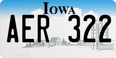 IA license plate AER322