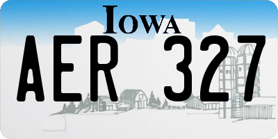 IA license plate AER327