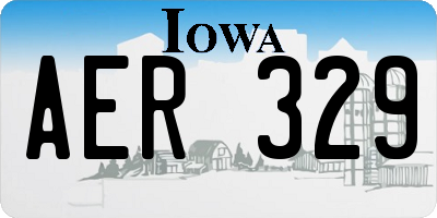 IA license plate AER329