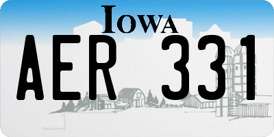 IA license plate AER331
