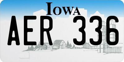 IA license plate AER336