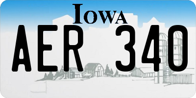 IA license plate AER340