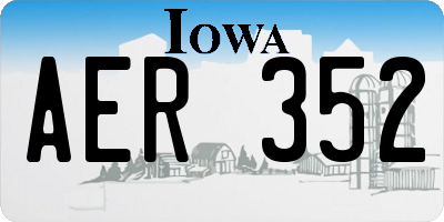 IA license plate AER352