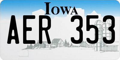 IA license plate AER353