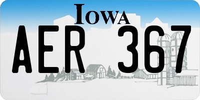 IA license plate AER367