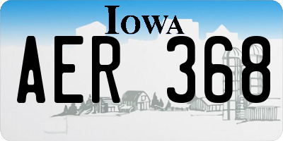 IA license plate AER368