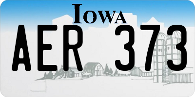 IA license plate AER373
