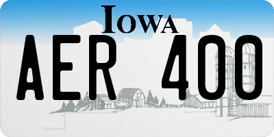 IA license plate AER400