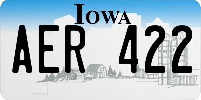IA license plate AER422