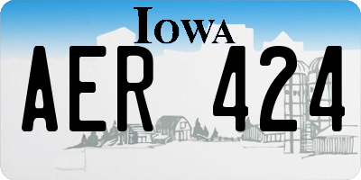 IA license plate AER424