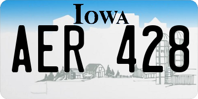 IA license plate AER428