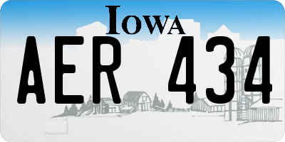 IA license plate AER434