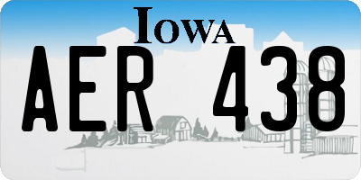 IA license plate AER438