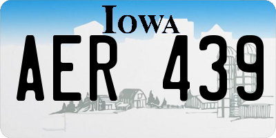 IA license plate AER439