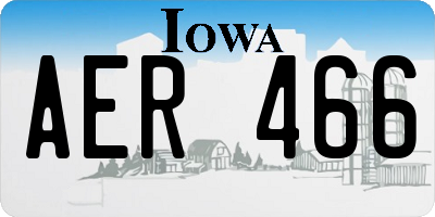 IA license plate AER466