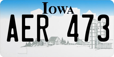IA license plate AER473