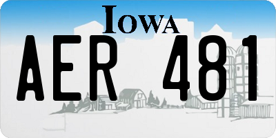 IA license plate AER481