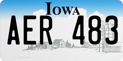 IA license plate AER483