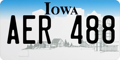 IA license plate AER488
