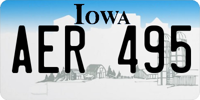 IA license plate AER495