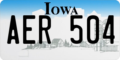 IA license plate AER504