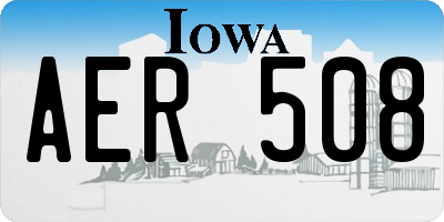 IA license plate AER508