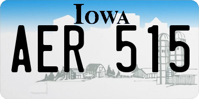 IA license plate AER515