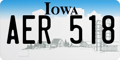 IA license plate AER518