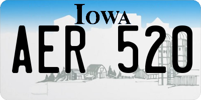 IA license plate AER520