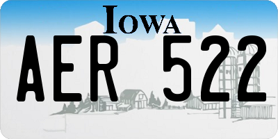 IA license plate AER522