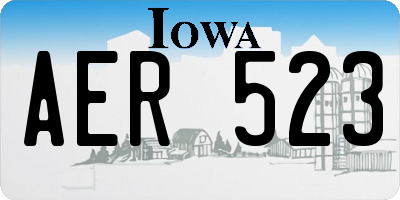 IA license plate AER523