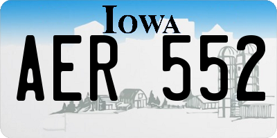 IA license plate AER552