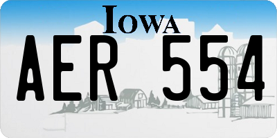 IA license plate AER554