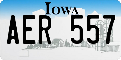 IA license plate AER557