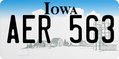 IA license plate AER563